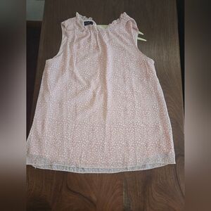 Pink Leopard Print Sleeveless Blouse